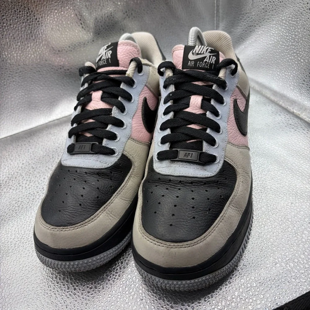 Size 8.5 Nike ID Air Force 1 Low Black Gray White Womens Sneakers DV3907-900